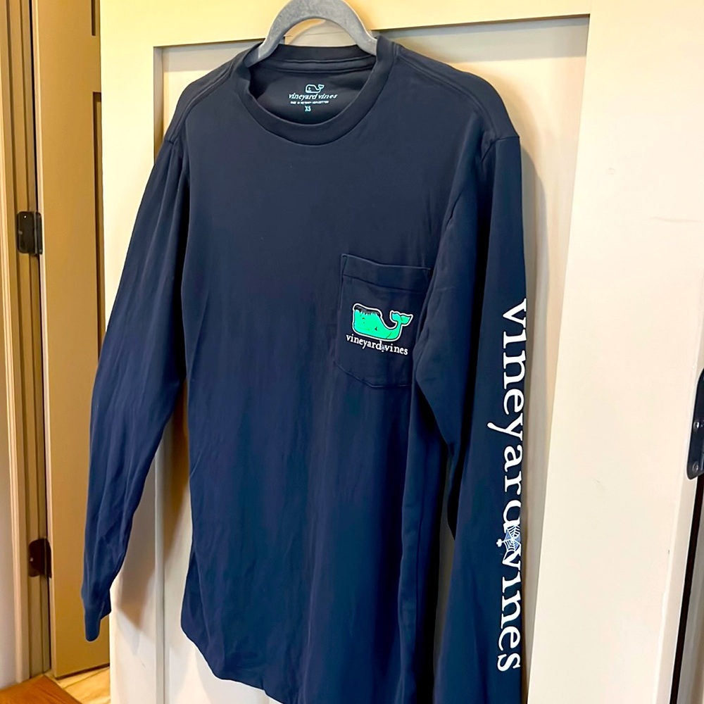 HALLOWEEN Vineyard Vines Black Frankenstein Long Sleeve Shirt Top - Picture 3 of 7